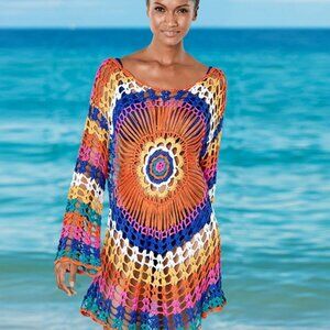 Crochet beach cover-up